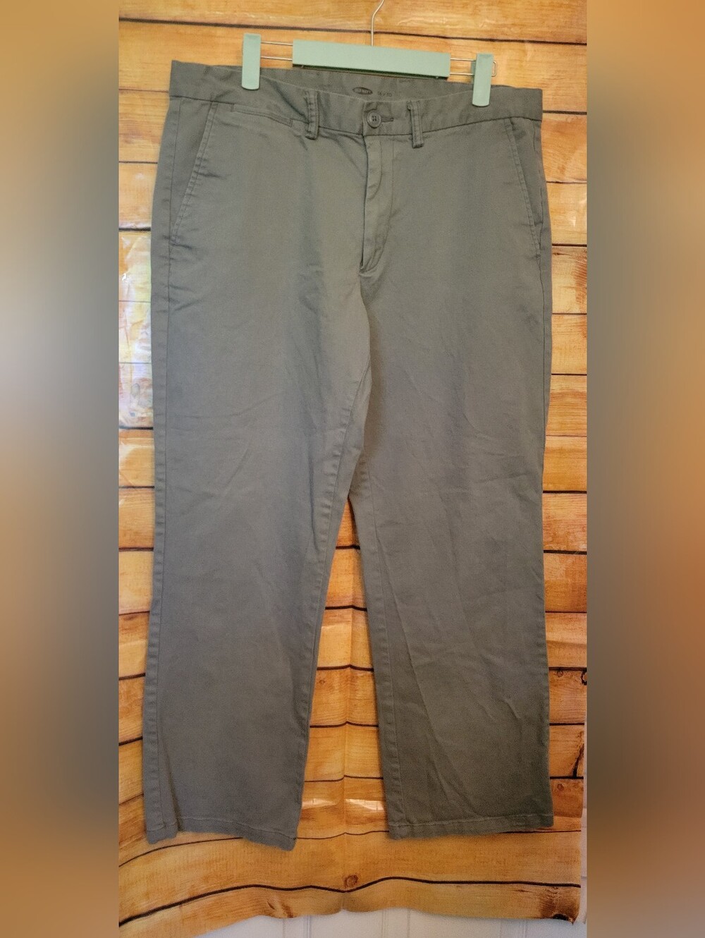 Men's Classic Olive Chino Pants 36 X 30